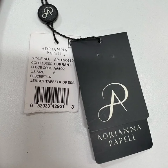 Adrianna Papell Dress Purple Sleeveless Jewel Neck Full-Length Evening Gown NWT - Picture 5 of 13